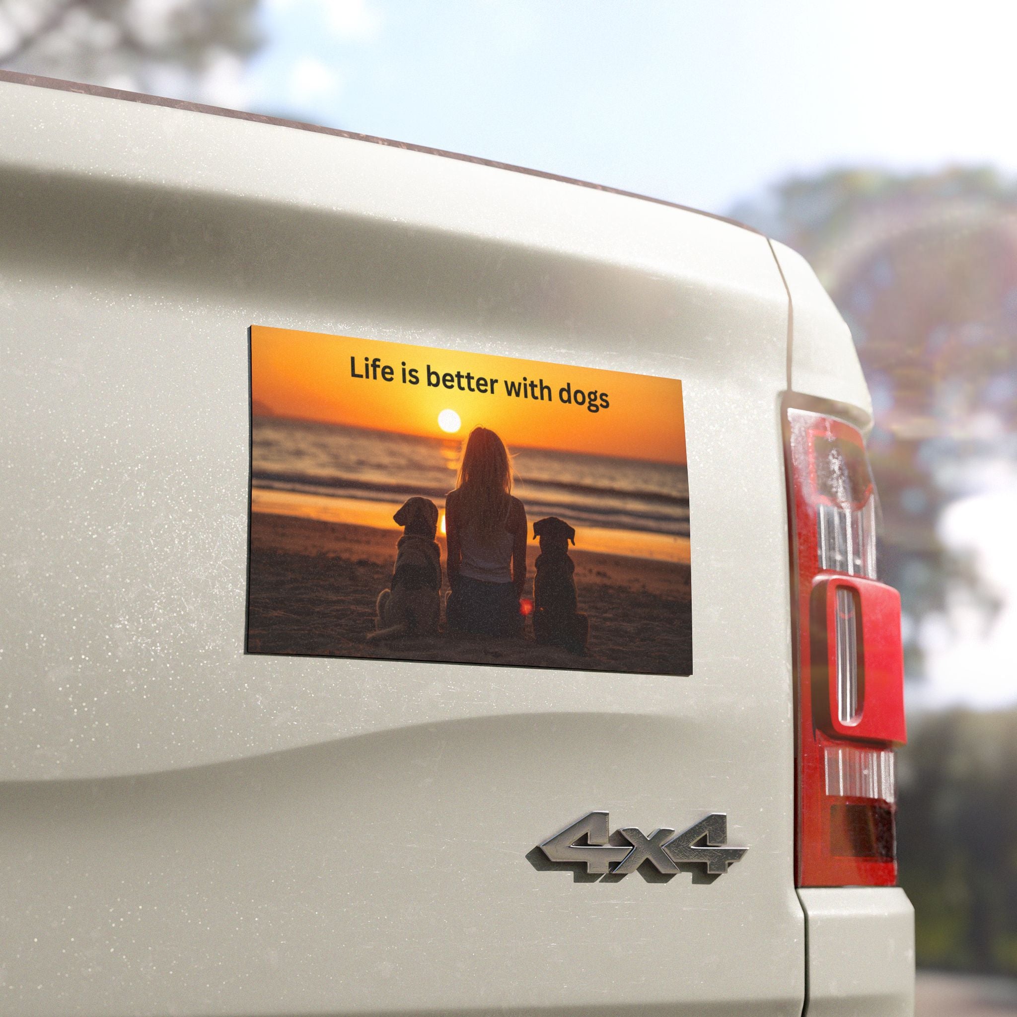 Car magnet for dog owners