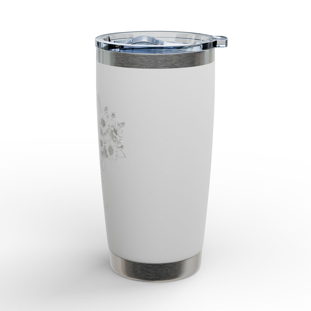 Sunflower Puppy Tumbler | 20oz Engraved Stainless Steel