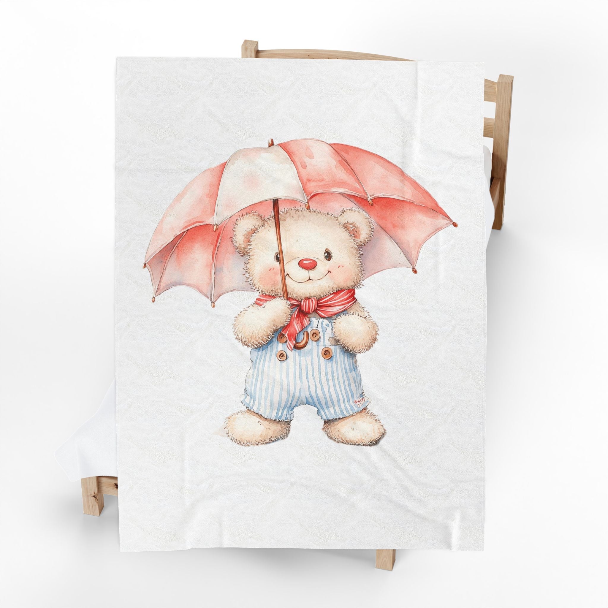 Velveteen Bear Plush Blanket