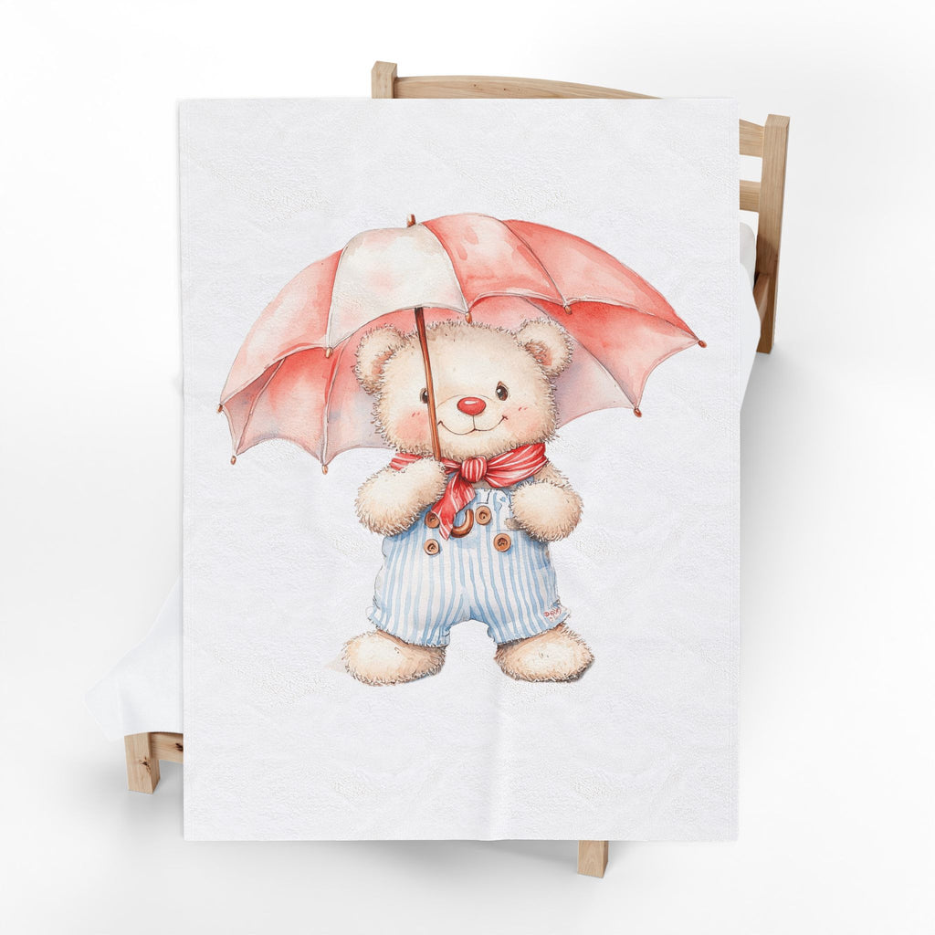 Velveteen Bear Plush Blanket