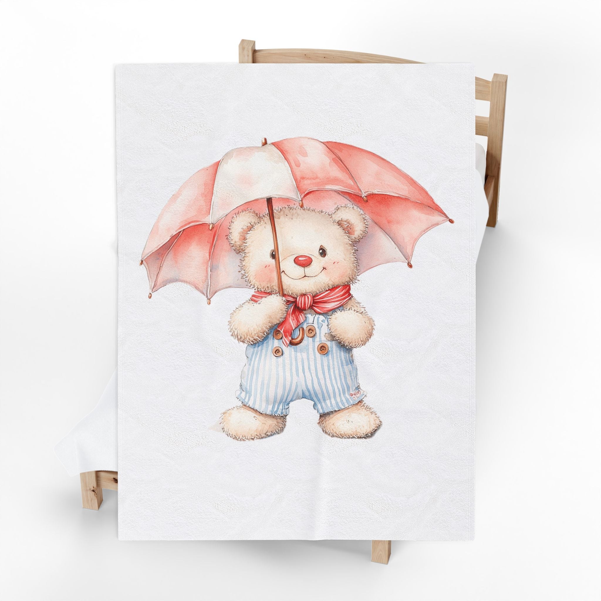 Velveteen Bear Plush Blanket