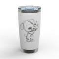 Sunflower Puppy Tumbler | 20oz Engraved Stainless Steel