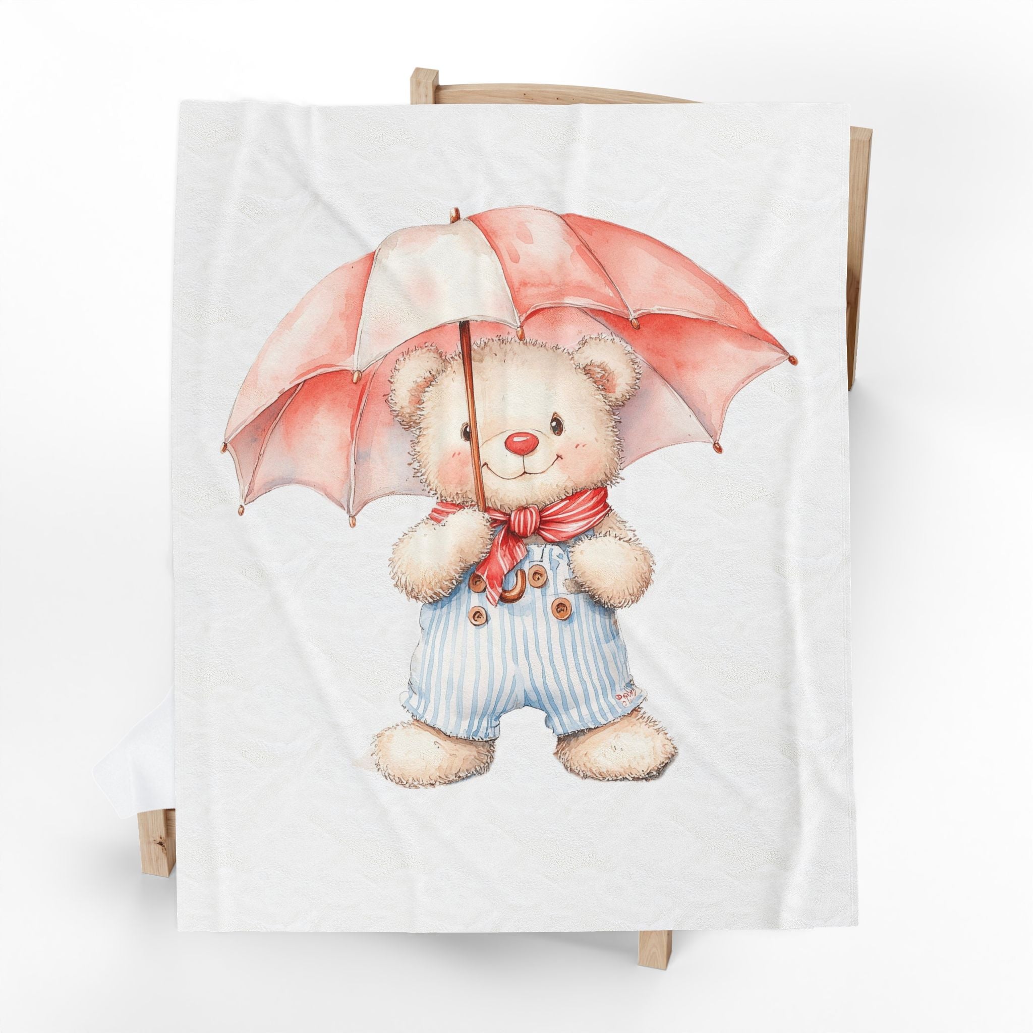 Velveteen Bear Plush Blanket